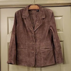 Andrea Viccaro brown leather blazer style jacket